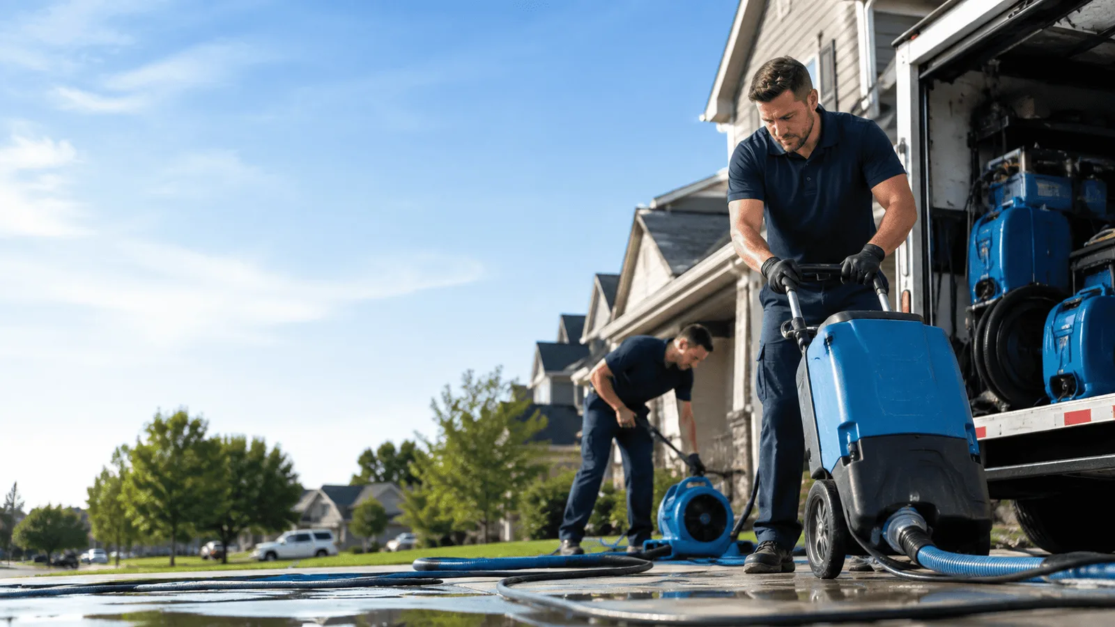 Dehumidification being performed in Wheelersburg, OH